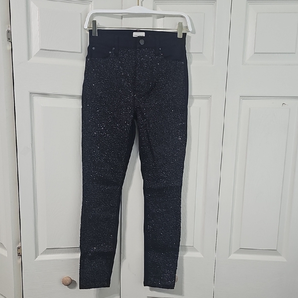 Alice & Olivia Jeans women's  sequin black skinny jeans.  #0136